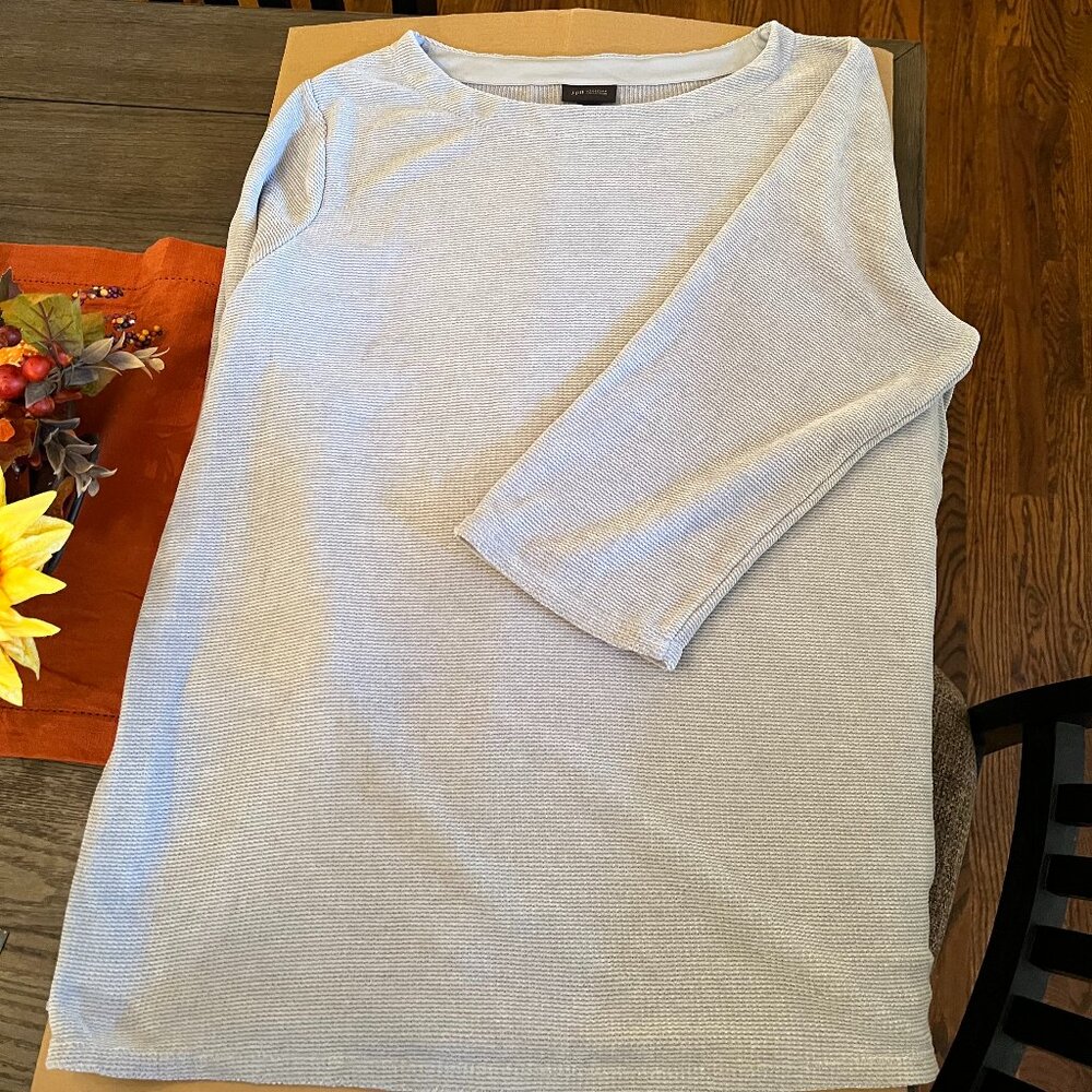 J. Jill Wearever collection gray velour weave split hem tunic Size 2X